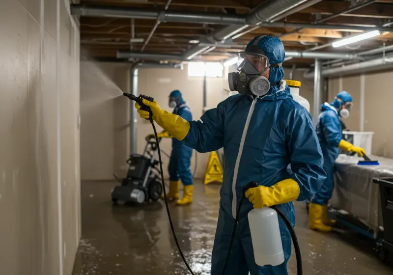 Basement Sanitization and Antimicrobial Treatment process in Slocomb, AL